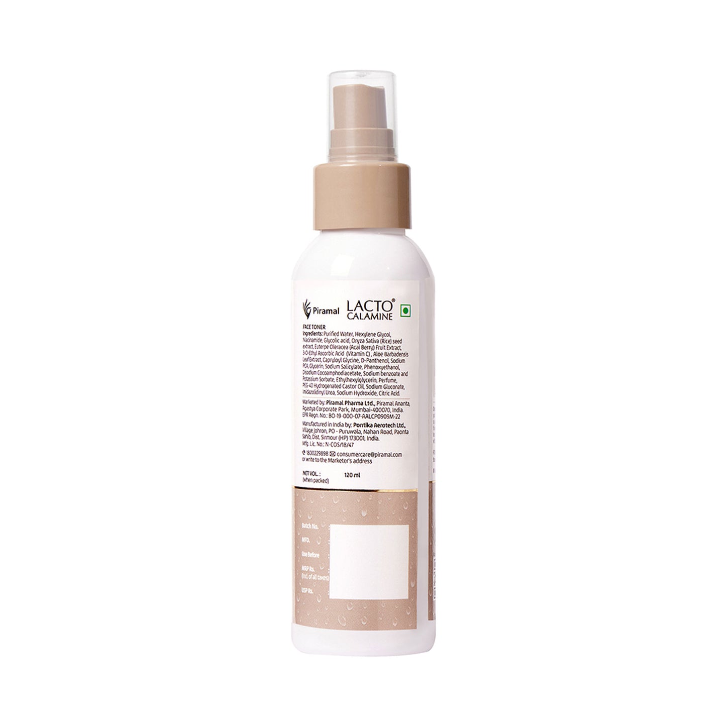 Lacto Calamine Rice Toner-Korean Glass Skin+ Smoothening Glow- Vitamin C, Glycolic Acid, Niacinamide