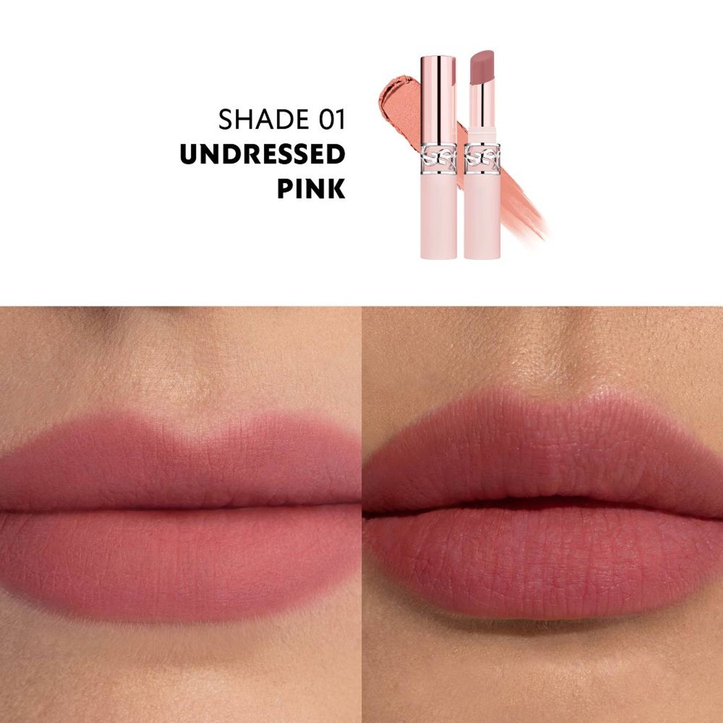 Yves Saint Laurent Lovenude Lip Blusher Soft Blurring Matte Lipstick - 01 Undressed Pink