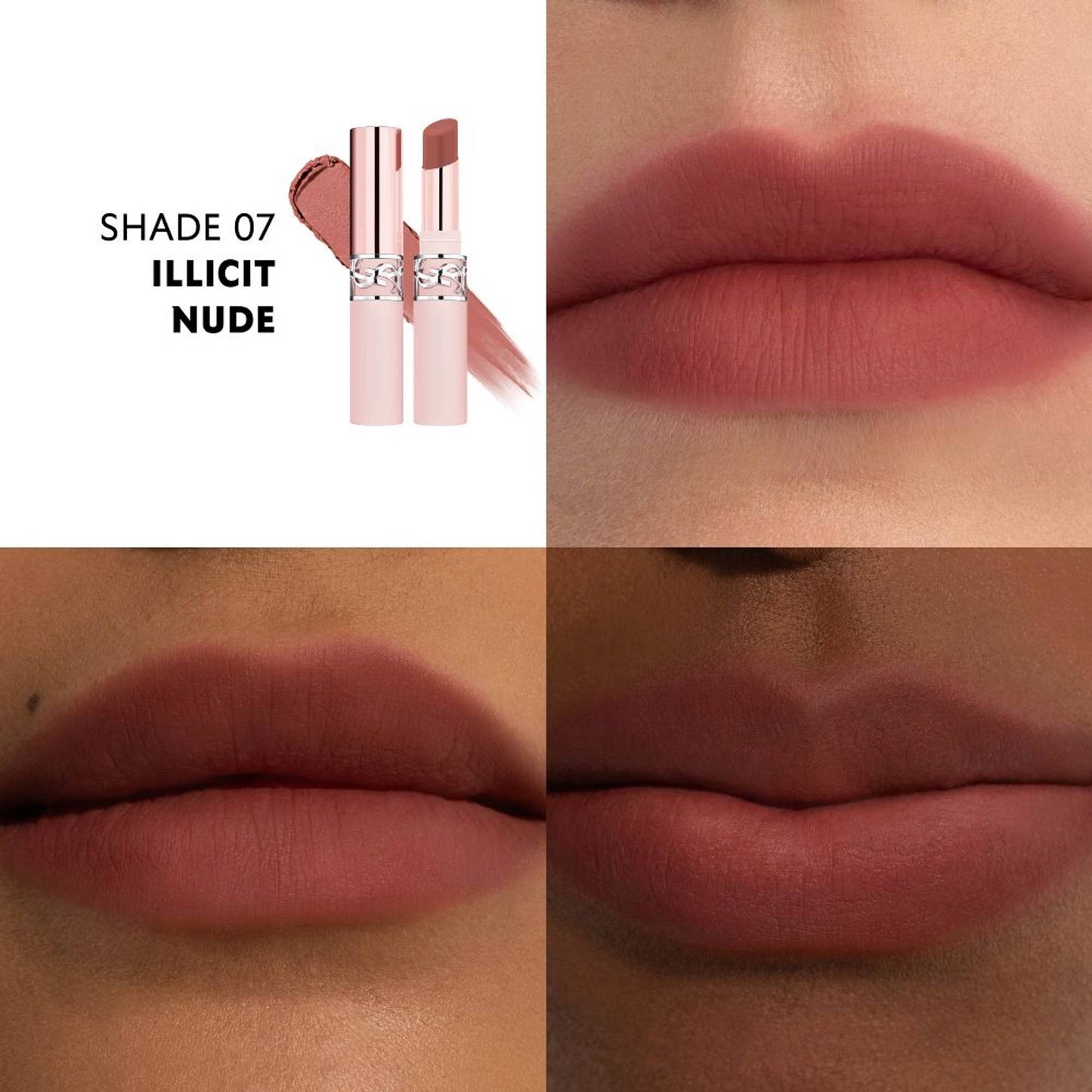 Yves Saint Laurent Lovenude Lip Blusher Soft Blurring Matte Lipstick - 07 Illicit Nude