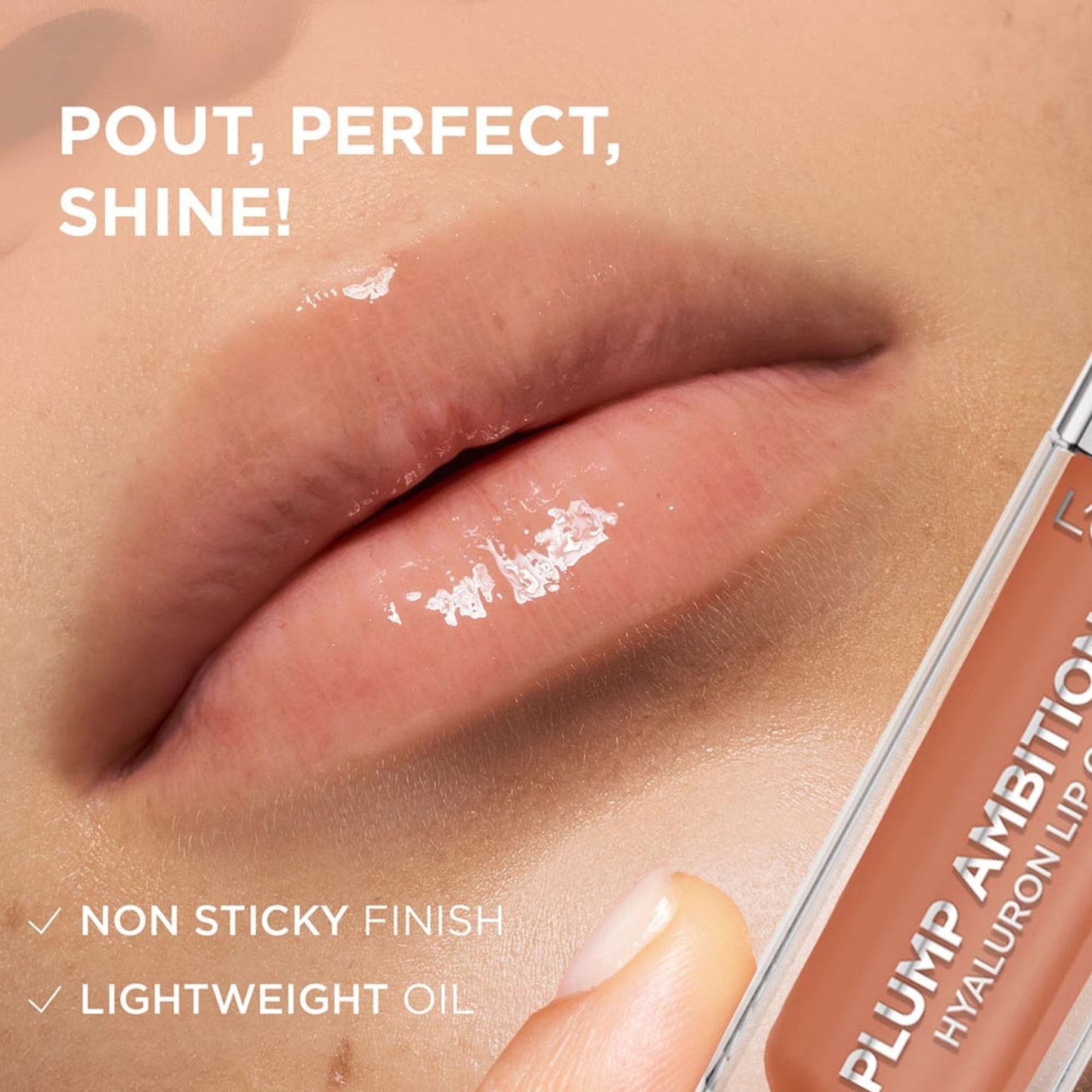 L'Oreal Paris Plump Ambition Hyaluron Lip Oil for fuller, bouncier lips - 641 Latte Glace