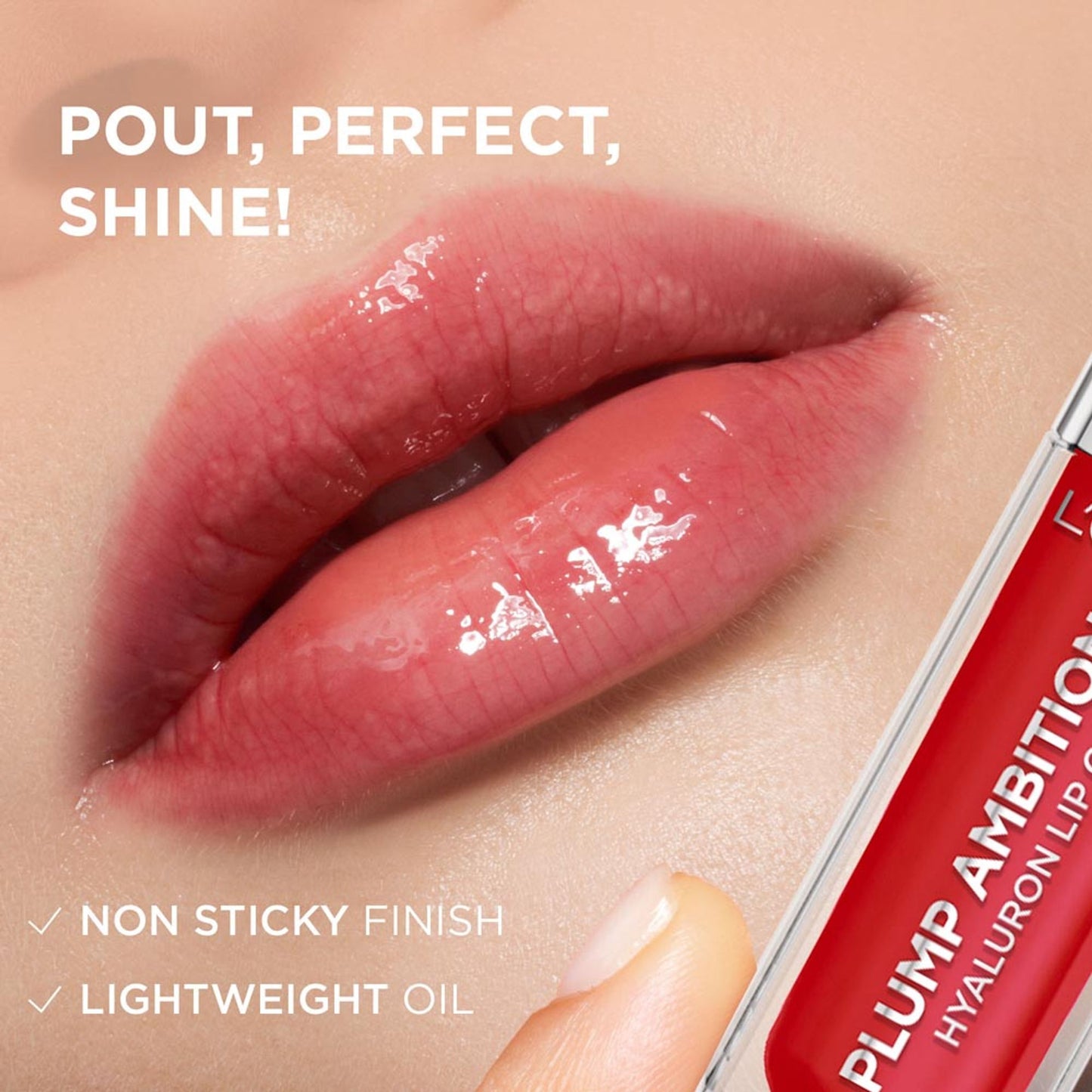 L'Oreal Paris Plump Ambition Hyaluron Lip Oil for fuller, bouncier lips - 380 Rouge In Love
