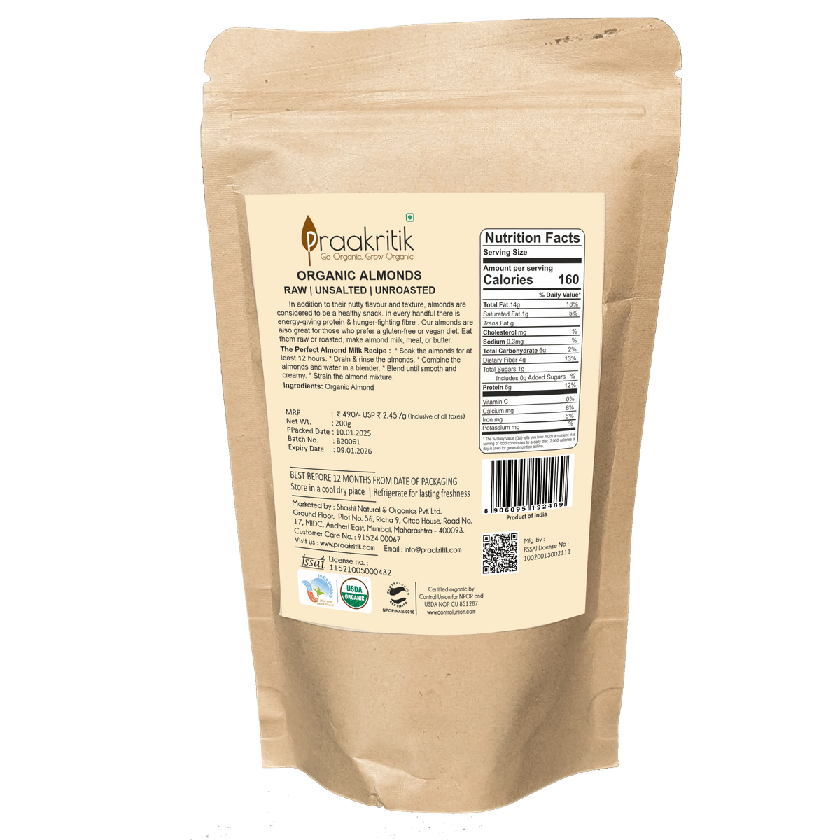Praakritik Organic Almonds