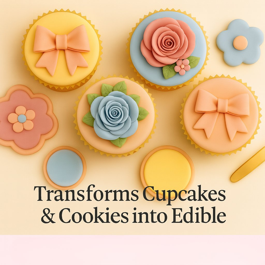 Confect Multipack of Lemon Yellow, Peach, Old rose and Baby Blue Sugarpaste 02