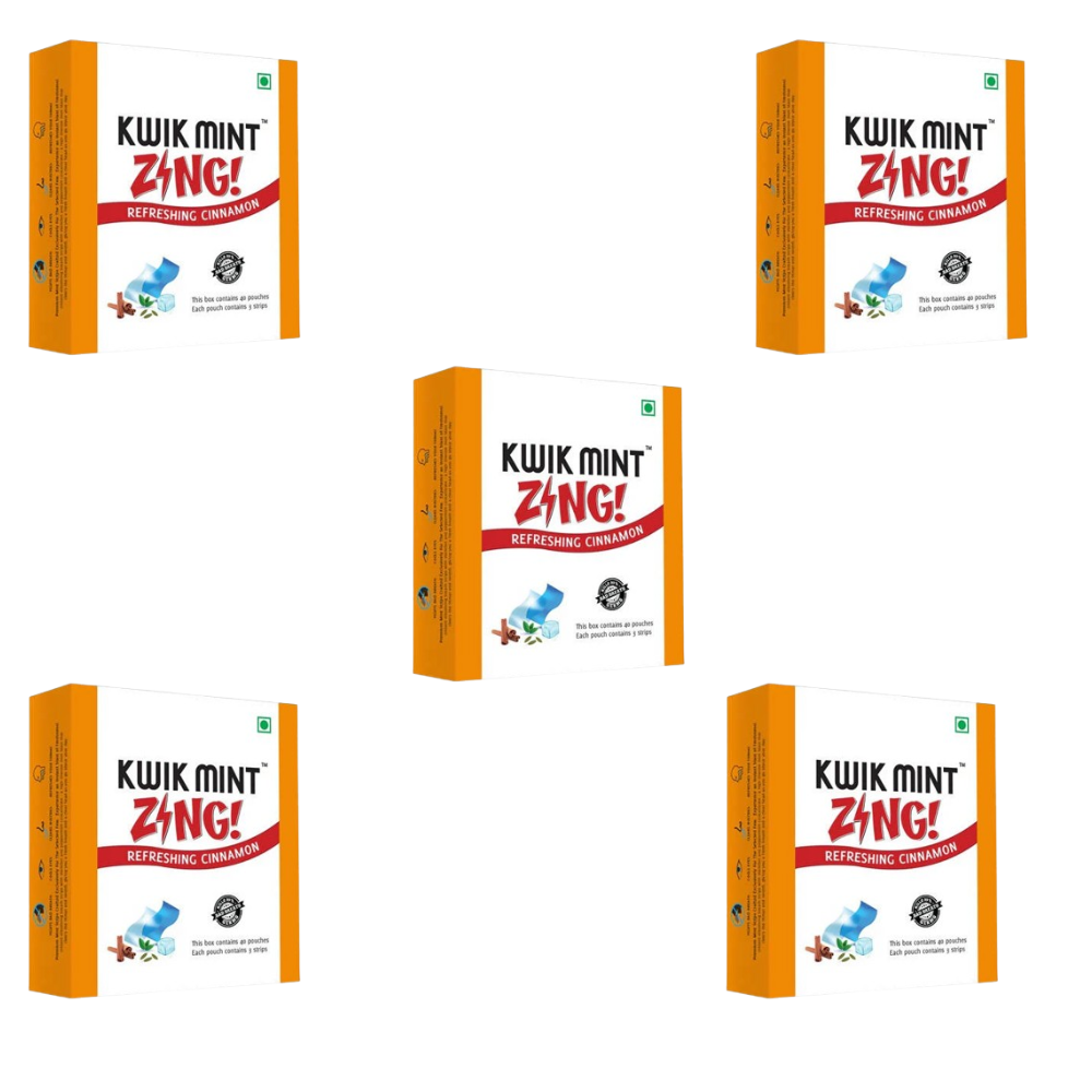 Kwik Mint Zing Refreshing Cinnamon Sugar Free Mouth Freshener