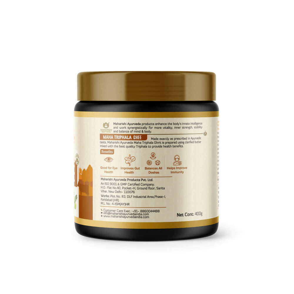 Maharishi Ayurveda Maha Triphala Ghee | Good for Eye Health & Gut Health | Organic Ghee