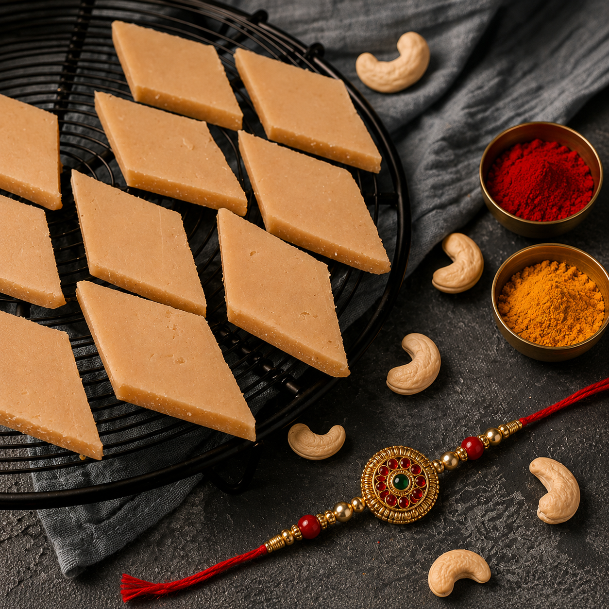 vellanki Rakhi Special Kaju Burfi