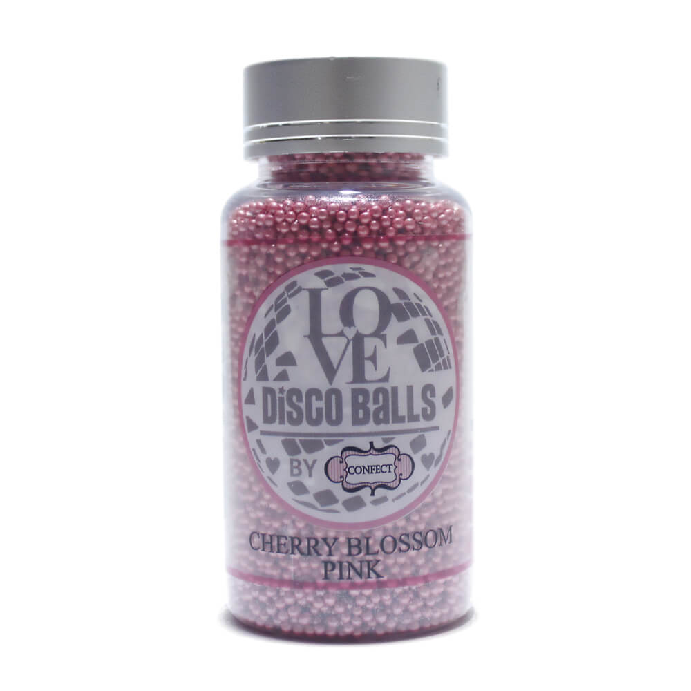 Confect Cherry Blossom Pink Disco Balls Sprinkles 2 MM