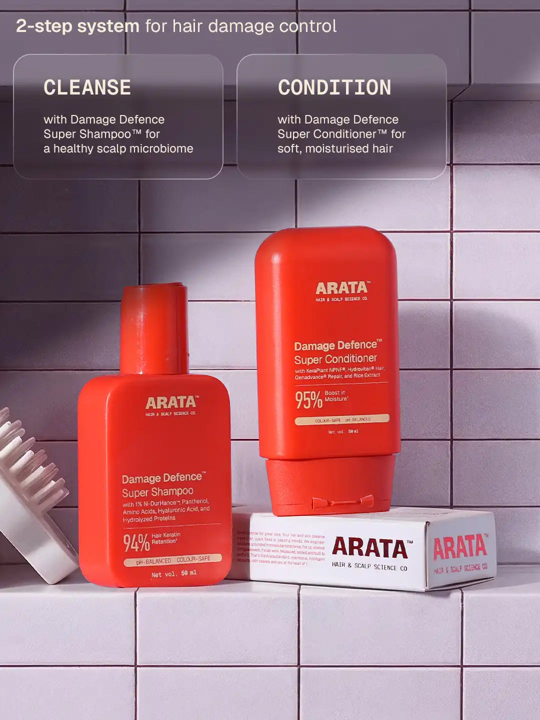 Arata Damage Defence Super Shampoo & Conditioner Combo