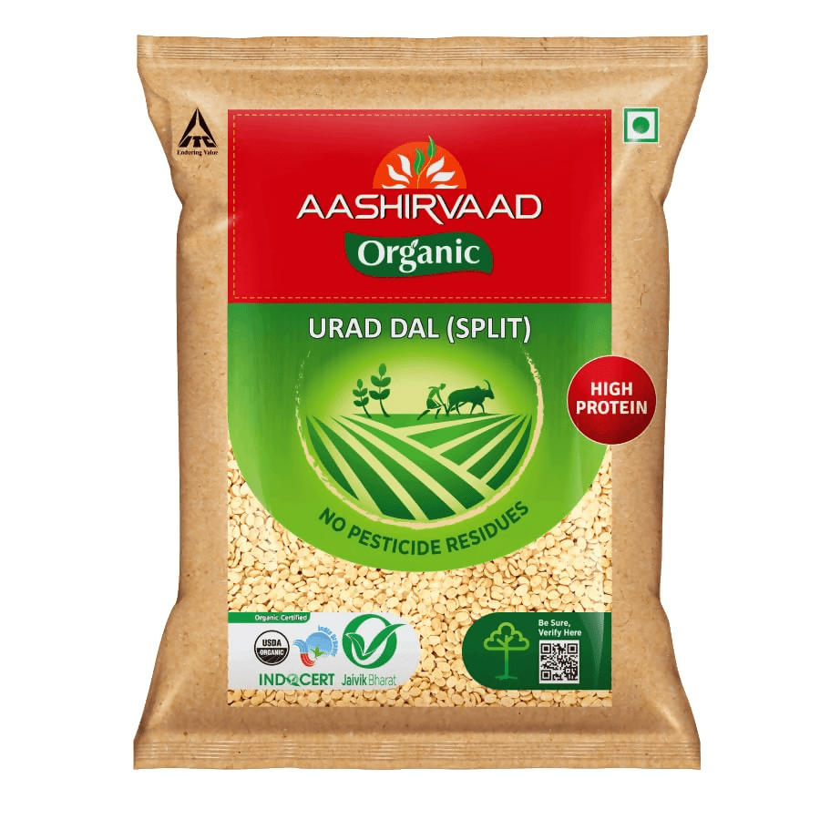 Aashirvaad Organic Urad Dal (Split) - Indyancart
