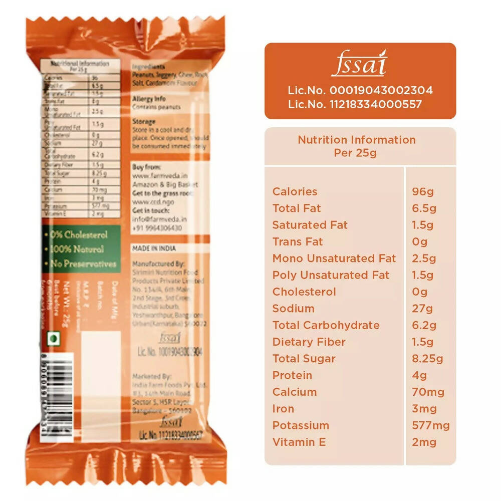 Farmveda Classic Peanut Chikki-Made With Jaggery
