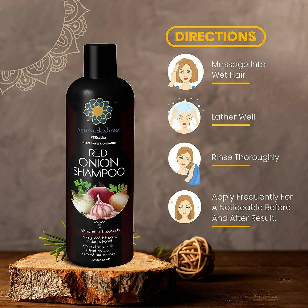 Ayurvedashree Red Onion Shampoo For Growth