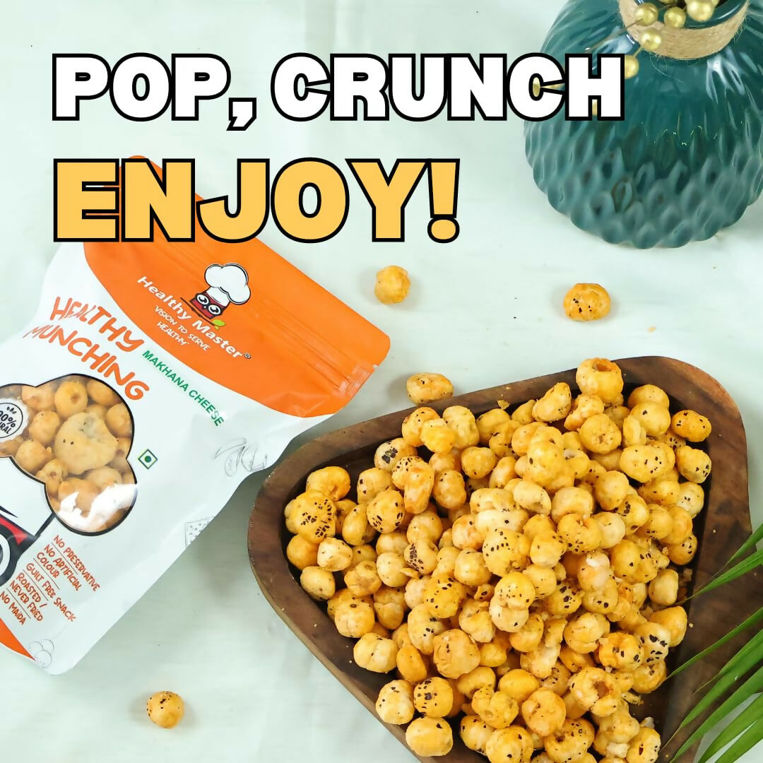 Healthy Master Crispy Makhana – Cheese Flavour Roasted Fox Nuts Snack