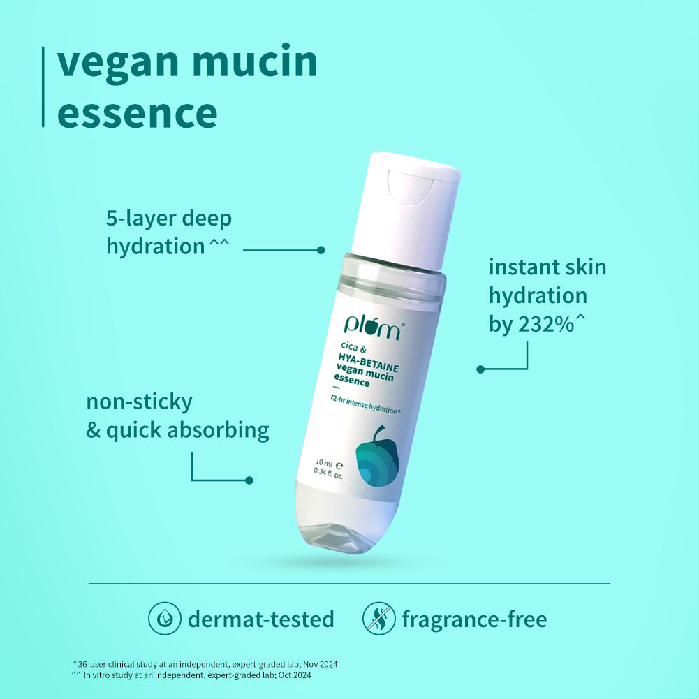 The Glass-ic Duo | Rice Water & 3% Niacinamide Face Toner | Cica & Hya-Betaine Vegan Mucin Face Essence| Travel-size