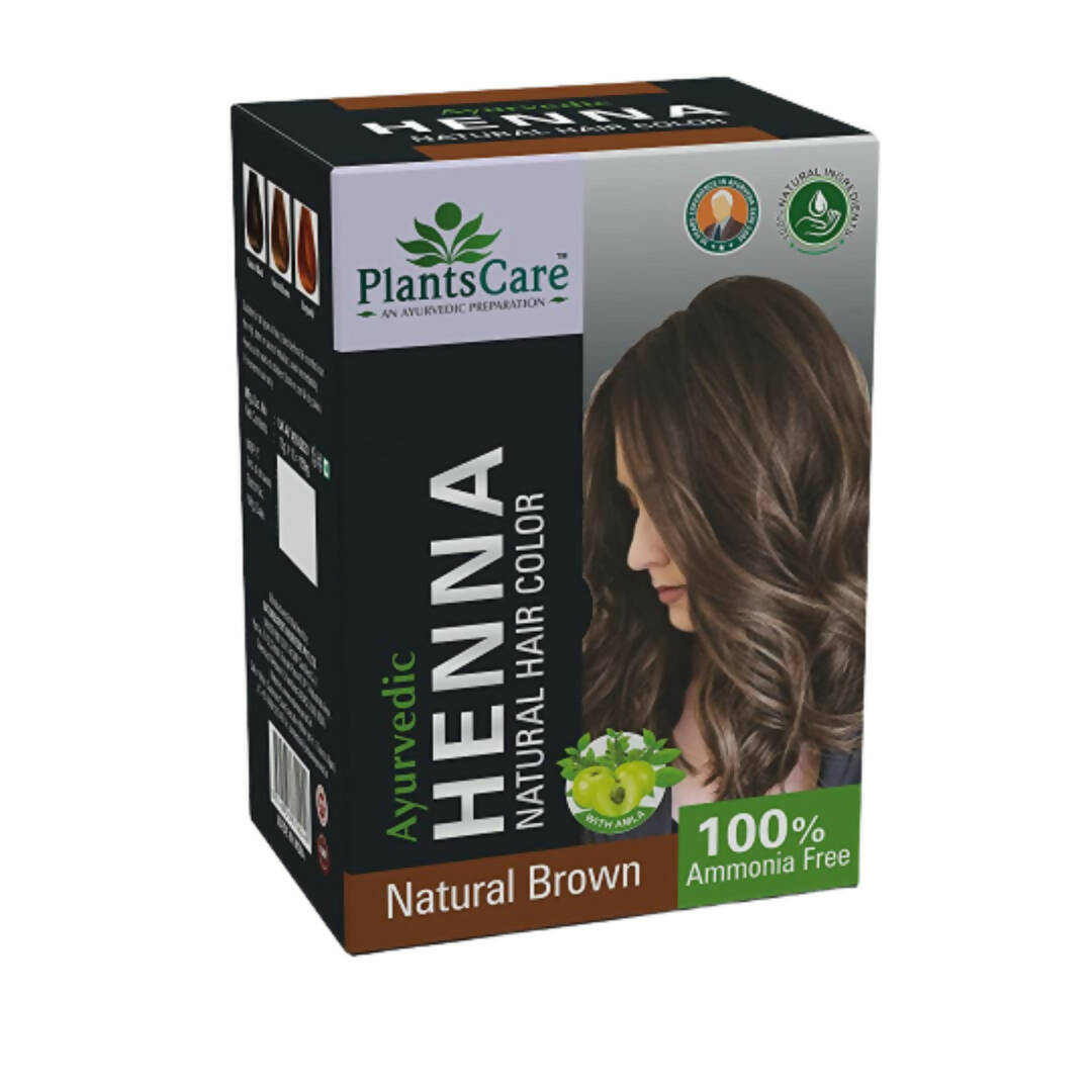 Plants Care Ayurvedic Henna Natural Hair Color Brown - Indyancart