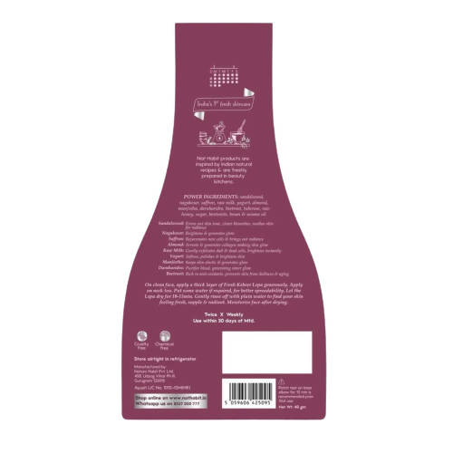 Nat Habit Fresh Chandan Nagakesar Lepa (Face Pack) - Indyancart