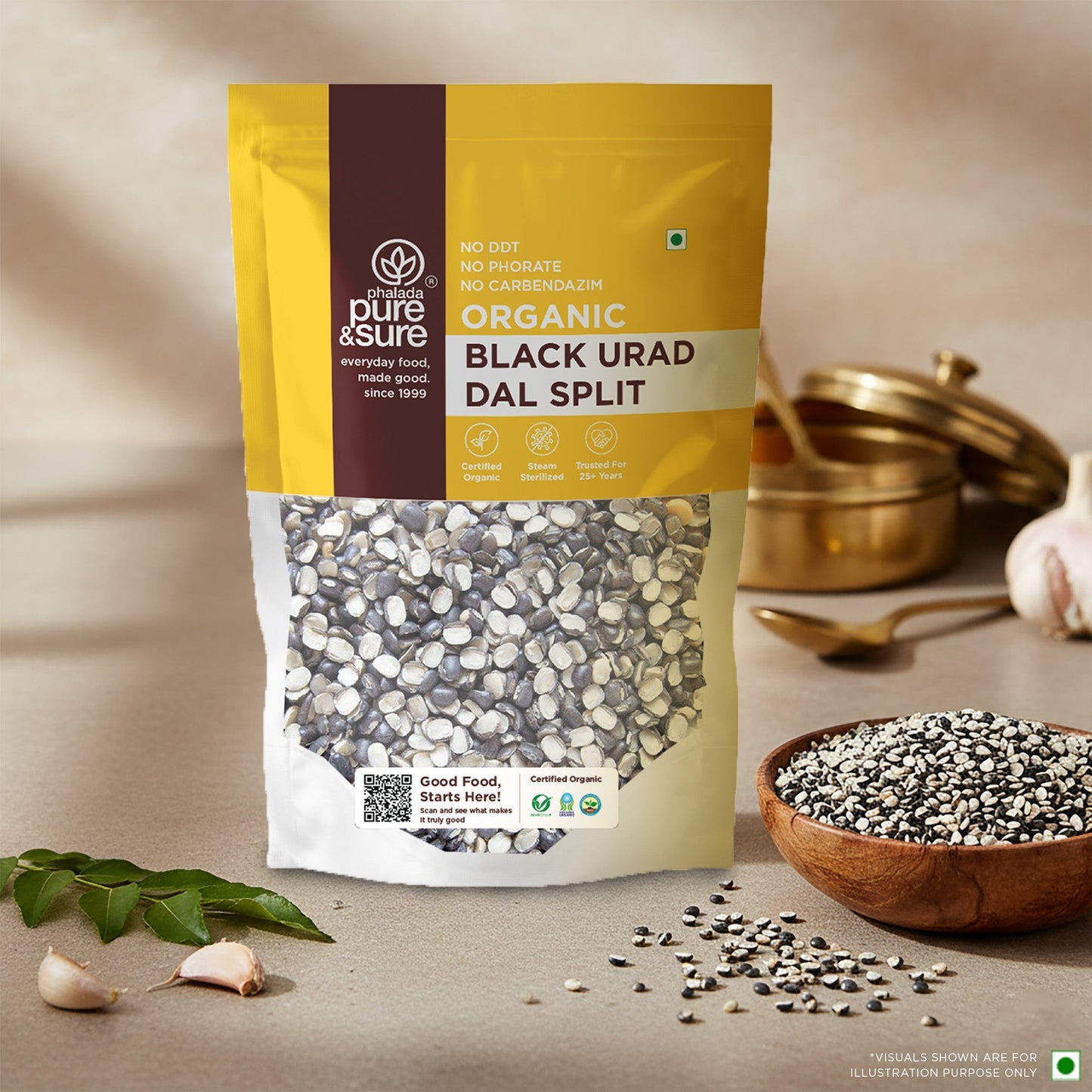 Pure & Sure Organic Black Urad Dal Split