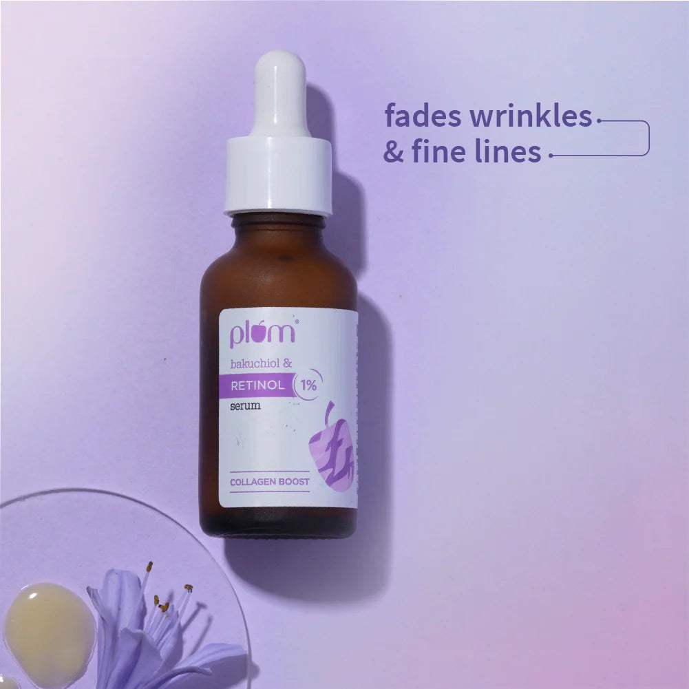 Plum Goodness 1% Retinol & Bakuchiol Face Serum For Ageing Skin
