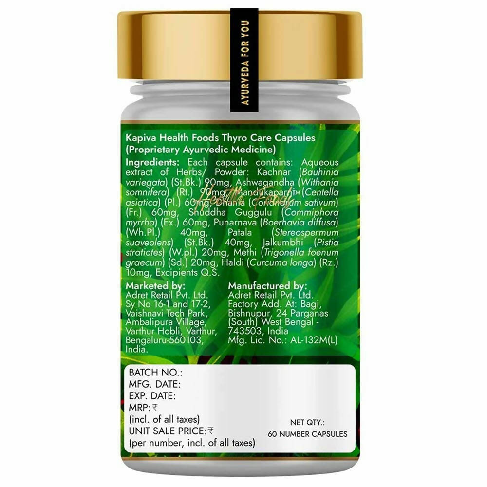 Kapiva Ayurveda Health Foods Thyro Care Capsules