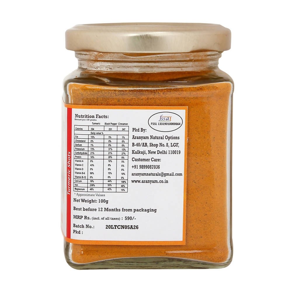 Aranyam Lakadong Turmeric Black Pepper & Cinnamon - Indyancart