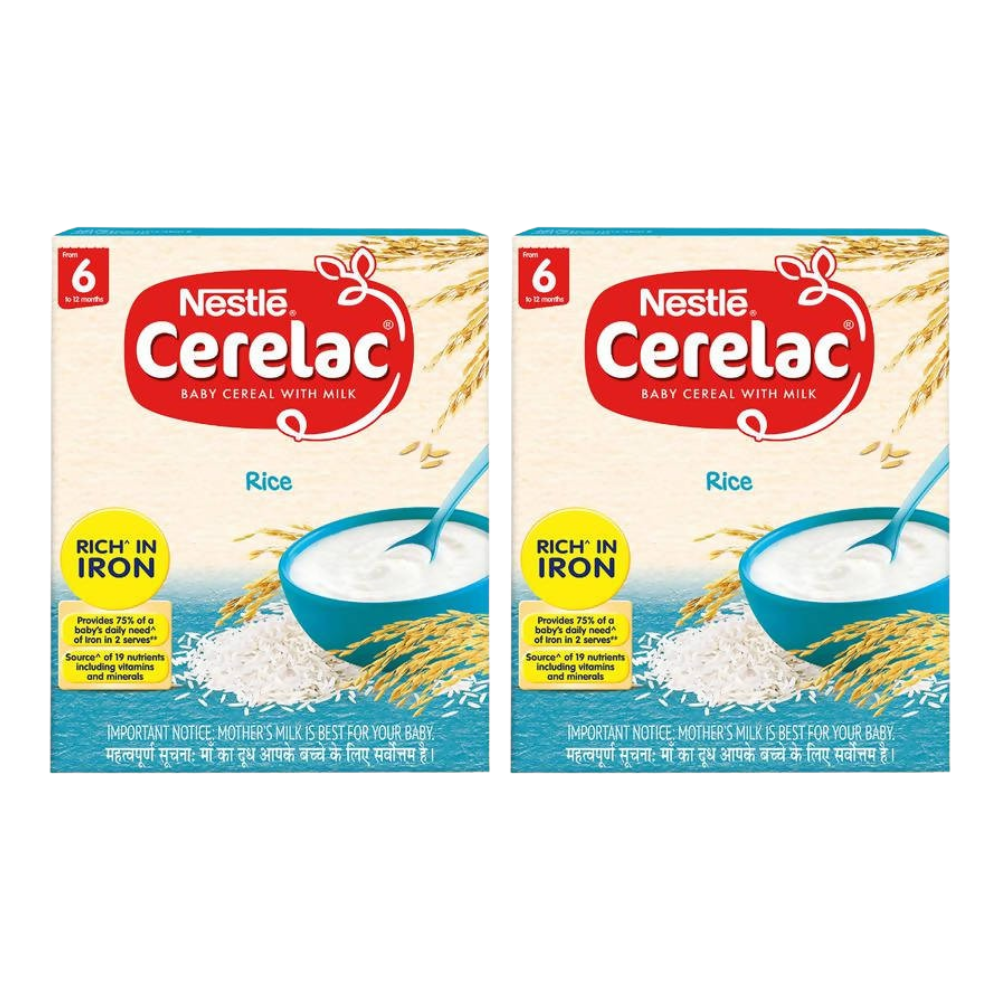 Nestle Cerelac Baby Cereal with Milk - Rice, From 6-12 Months - Indyancart