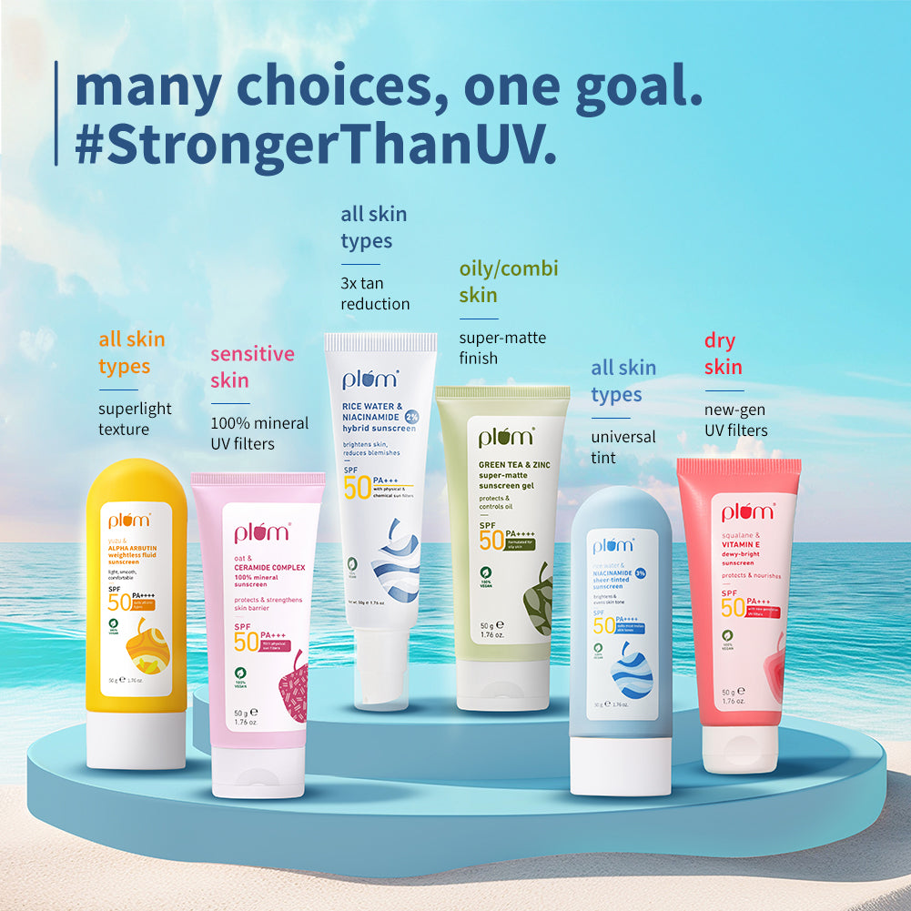 Plum Goodness 3% Niacinamide & Rice Water SPF 50 Sheer-Tinted Sunscreen