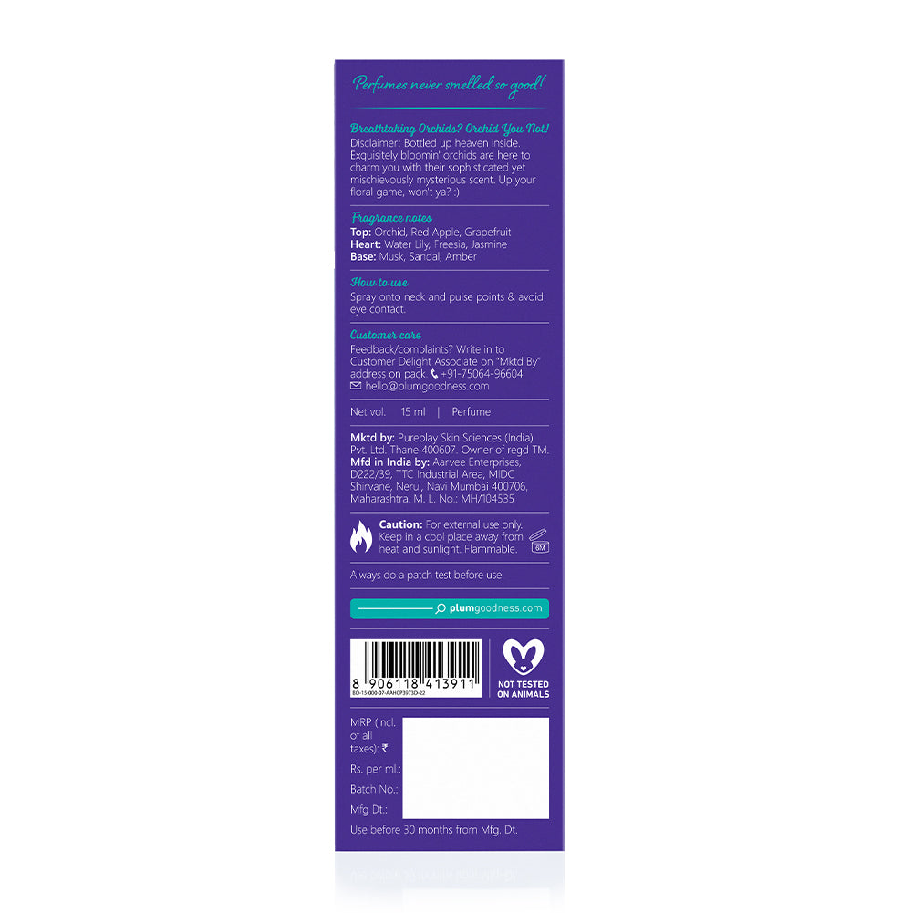 Plum Goodness Orchid-You-Not Eau De Parfum by BodyLovin'