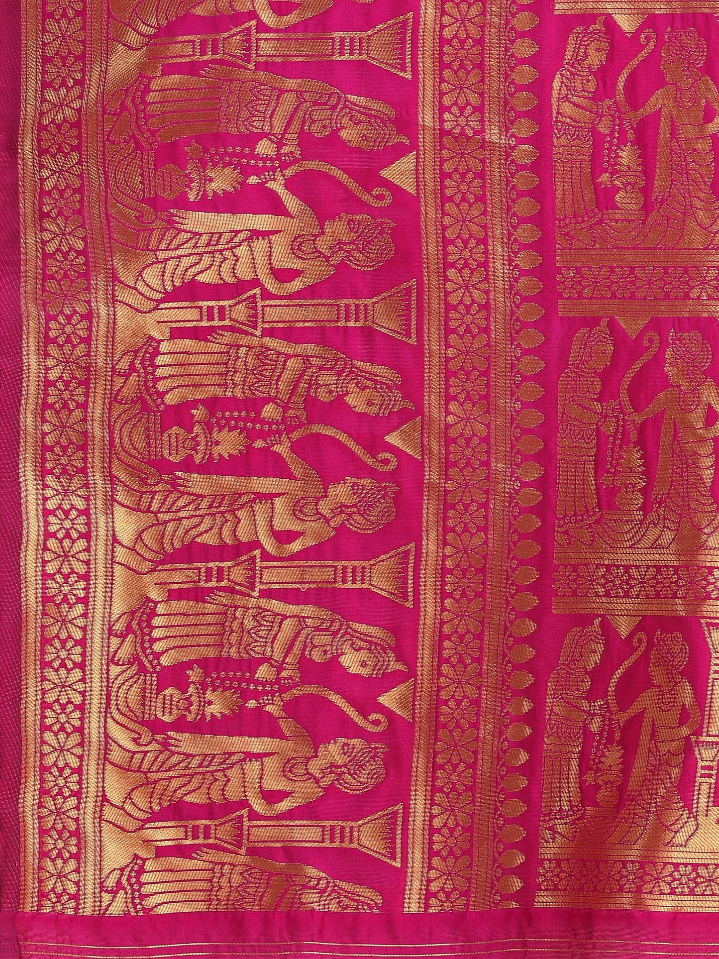 Dhiyona RV Women's Banarasi Jacquard With Zari Weaving And Kutchi Embroidered Saree ( KVD1264 )