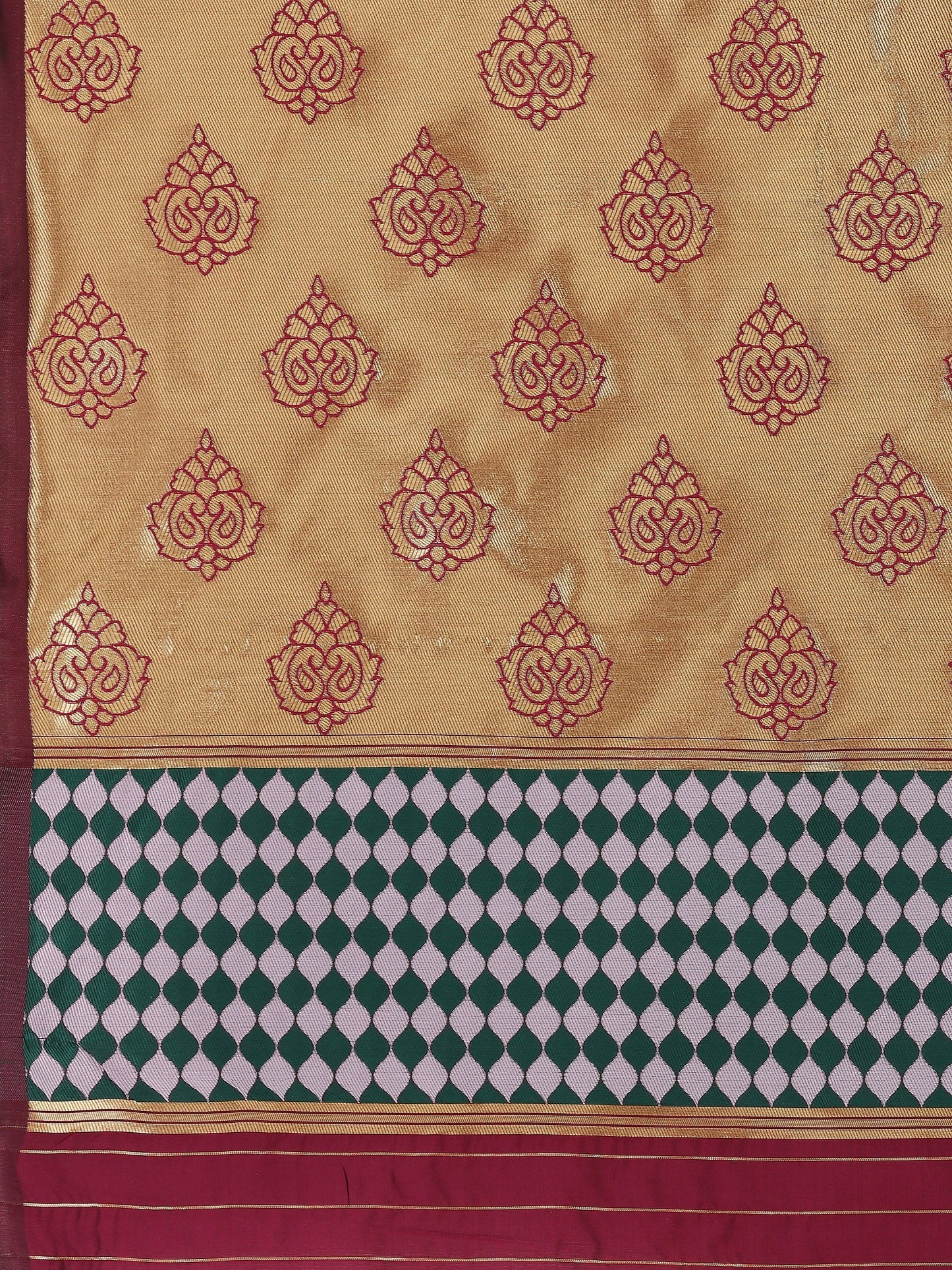 Dhiyona RV Women's Banarasi Silk With Silver Zari Weaving Saree ( KVD1374 )