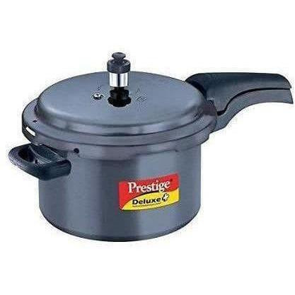 Prestige Deluxe Plus Hard Anodized Outer Lid Pressure Cooker, 5 Litres, Black