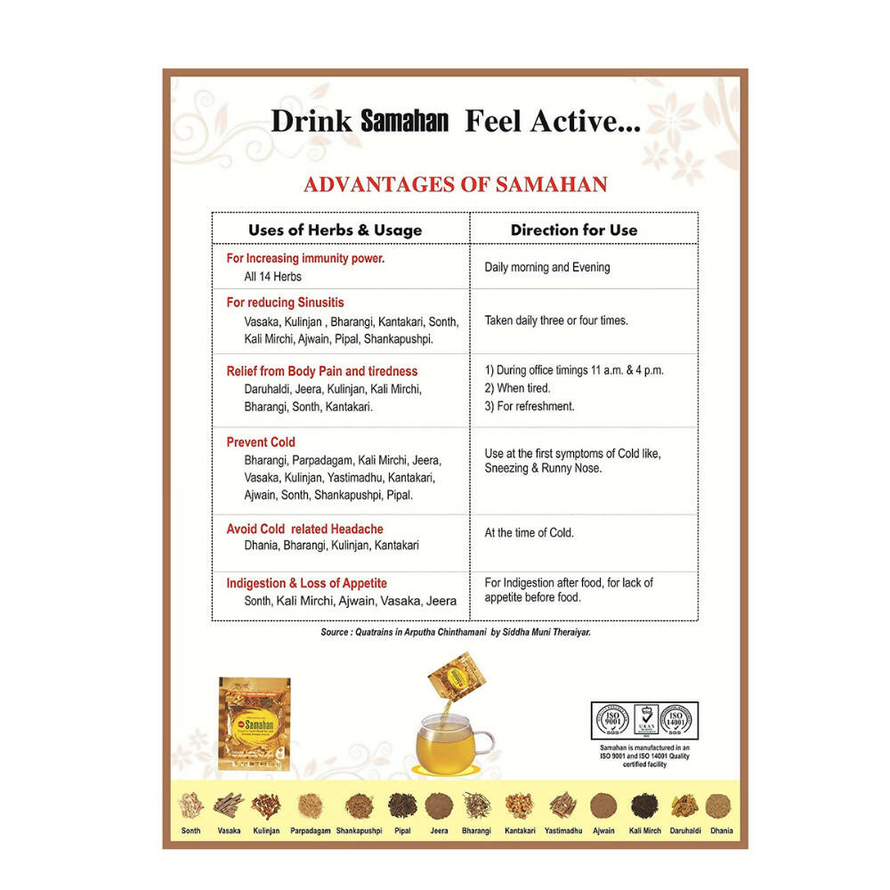 Samahan Instant Ayurvedic Care Sachets - Indyancart