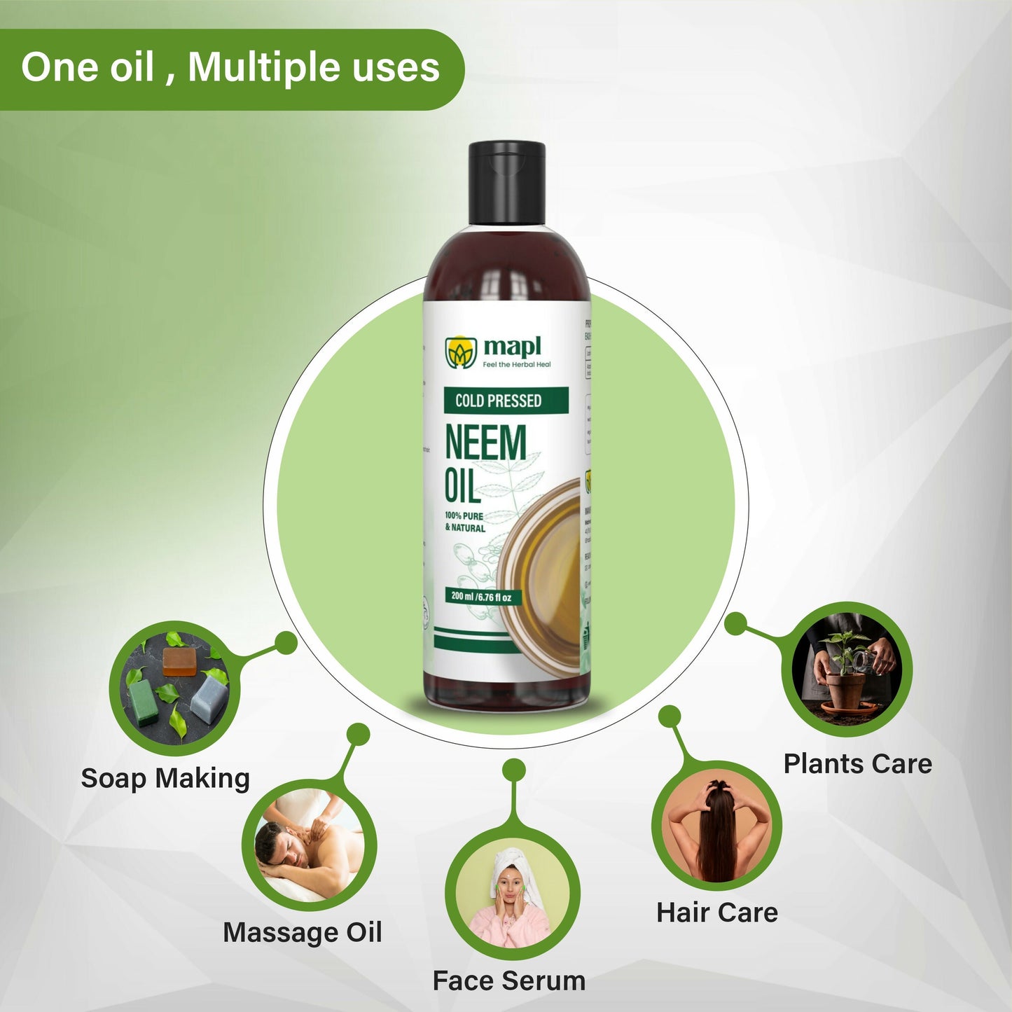 MAPL Neem Seed Oil Cold Pressed 100% Pure