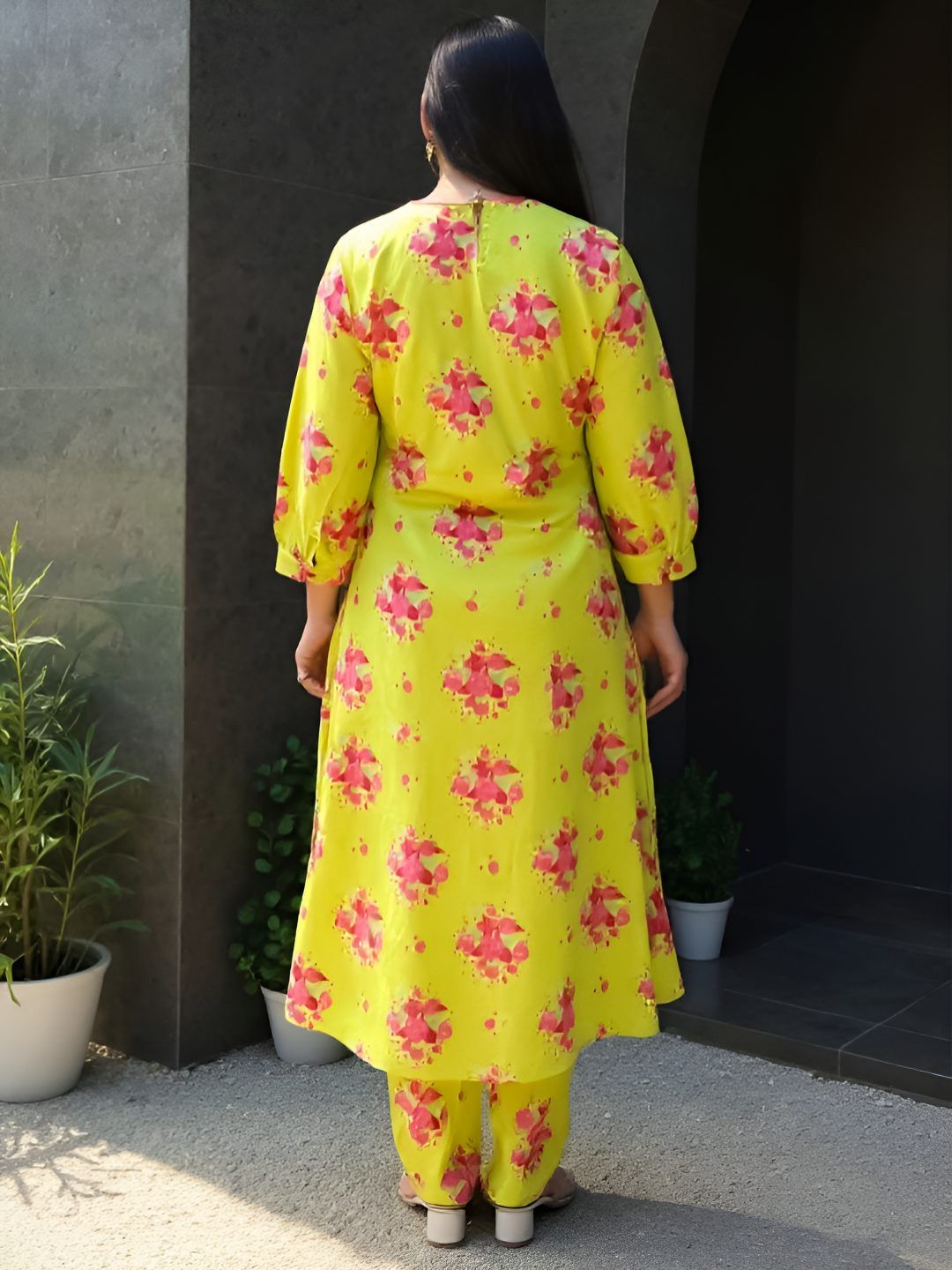 Indyancart IE Printed Pure Cotton Tunic & Trousers