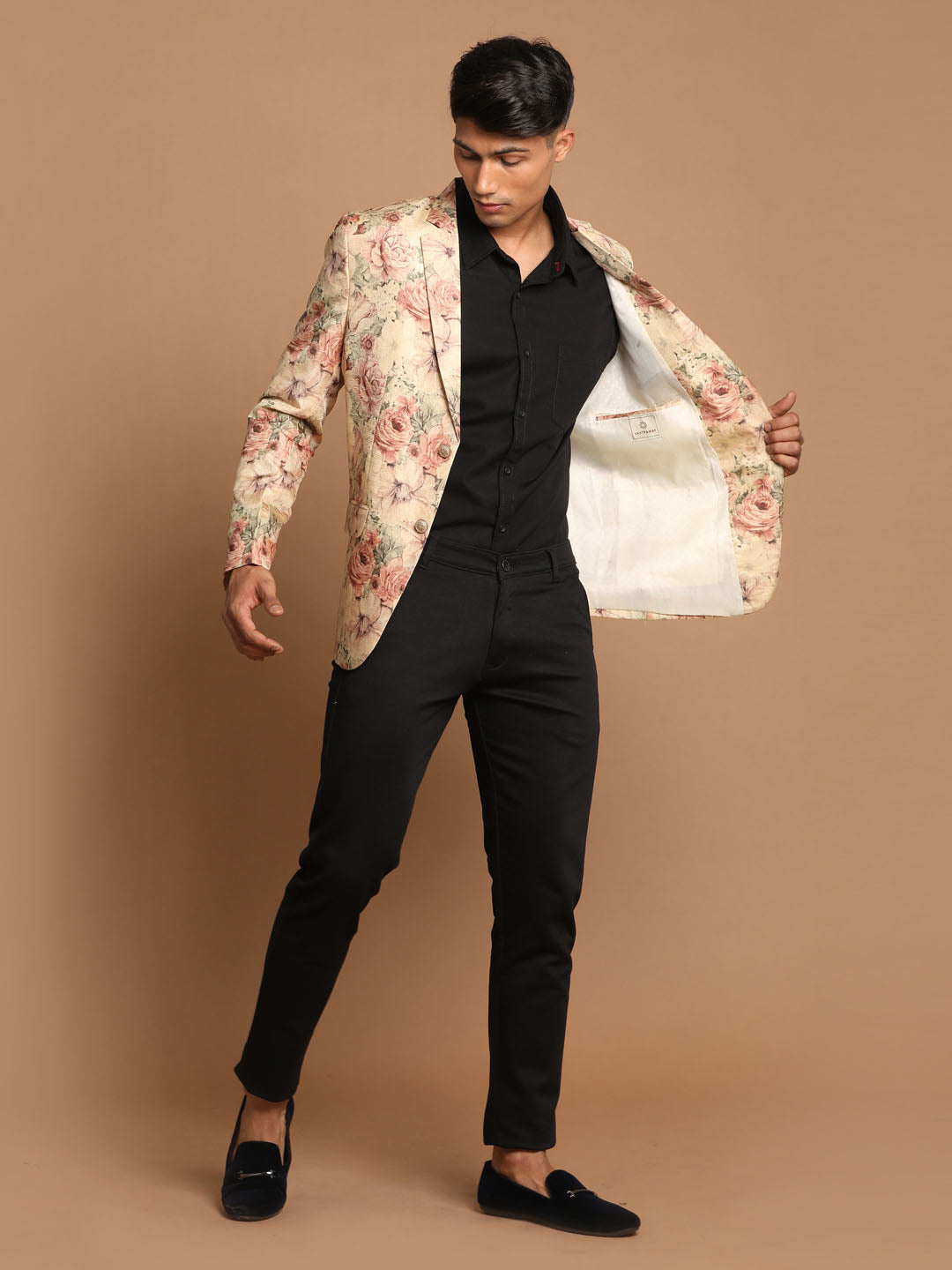 Men's Maroon Cotton Blend Straight Jacket Kurta and Pyjama Set