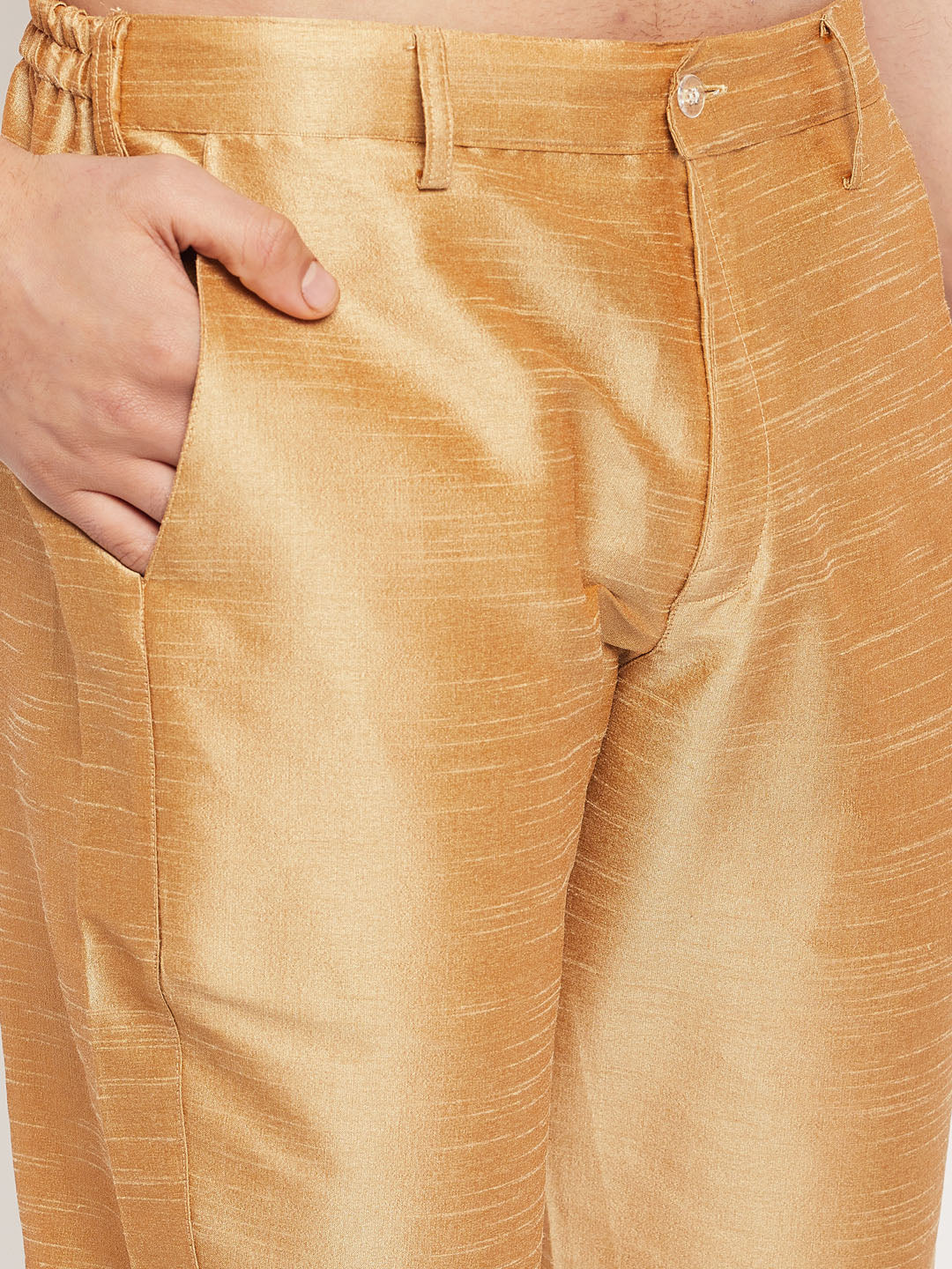 Men's Black Silk Blend Straight Kurta Pyjama Set