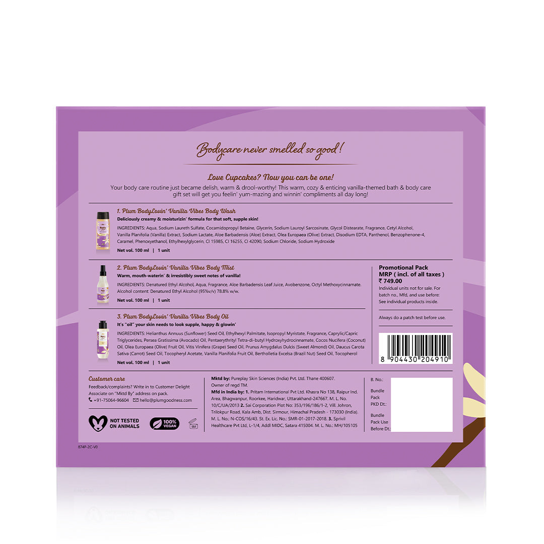 Vanilla Vibes Bath & Body Gift Set by BodyLovin'