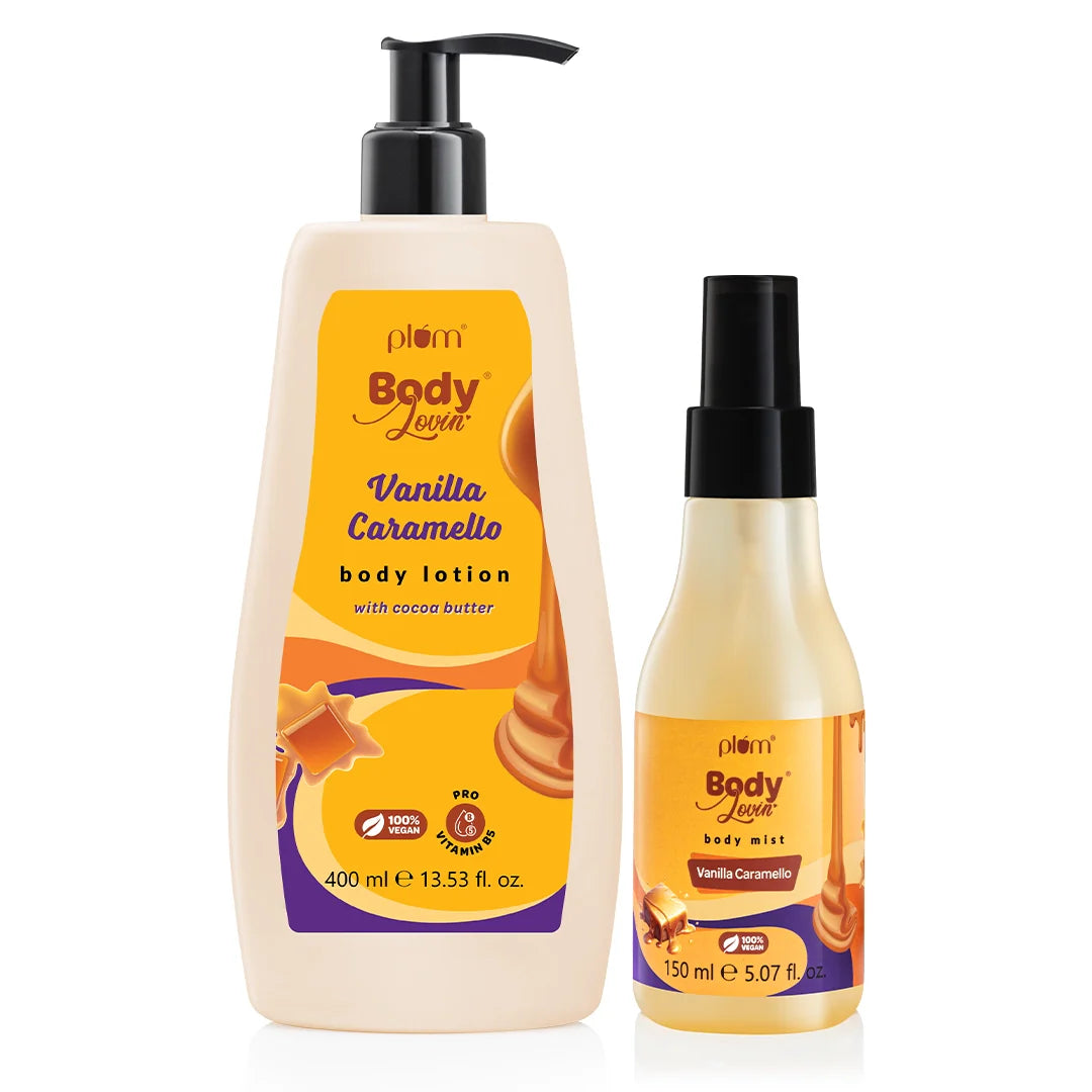 Plum Goodness Vanilla Caramello Body Lotion & Body Mist Duo by BodyLovin'