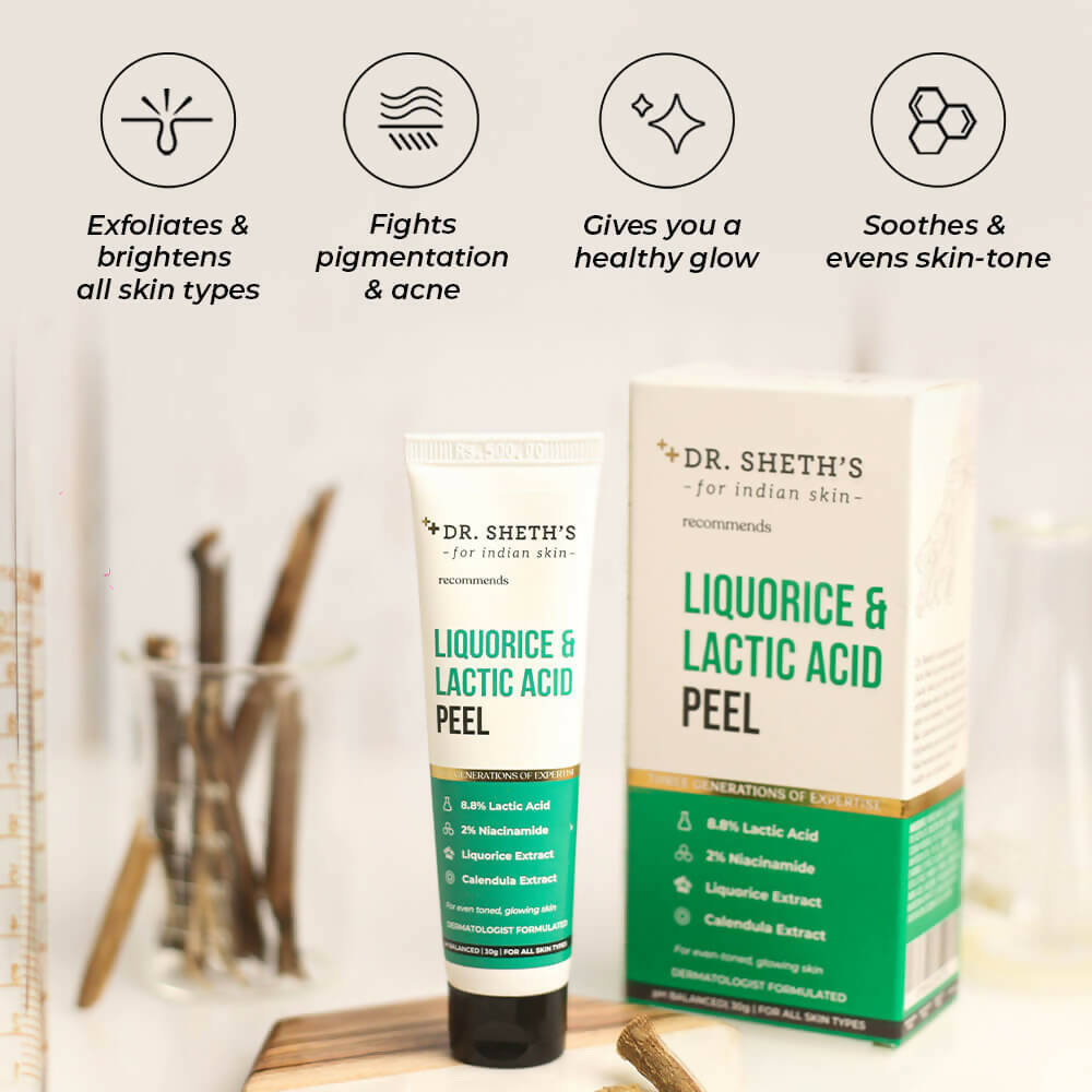 Dr. Sheth's Liquorice & Lactic Acid Peel Mask - Indyancart