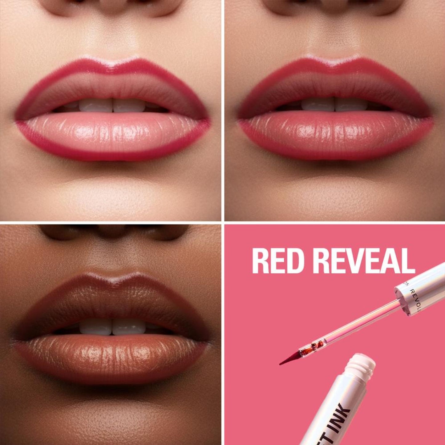 Makeup Revolution Lip Shift Ink Peel Off Lipliner Stain - Red Reveal