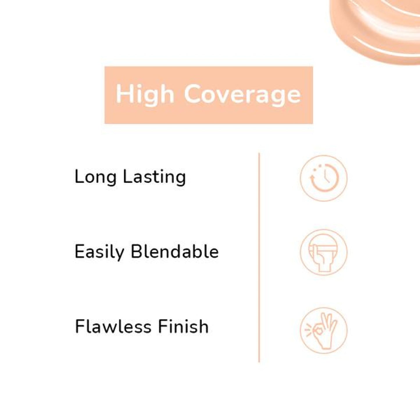 Matt look High Coverage Waterproof Oil Free Matte SPF 25 Foundation - Light