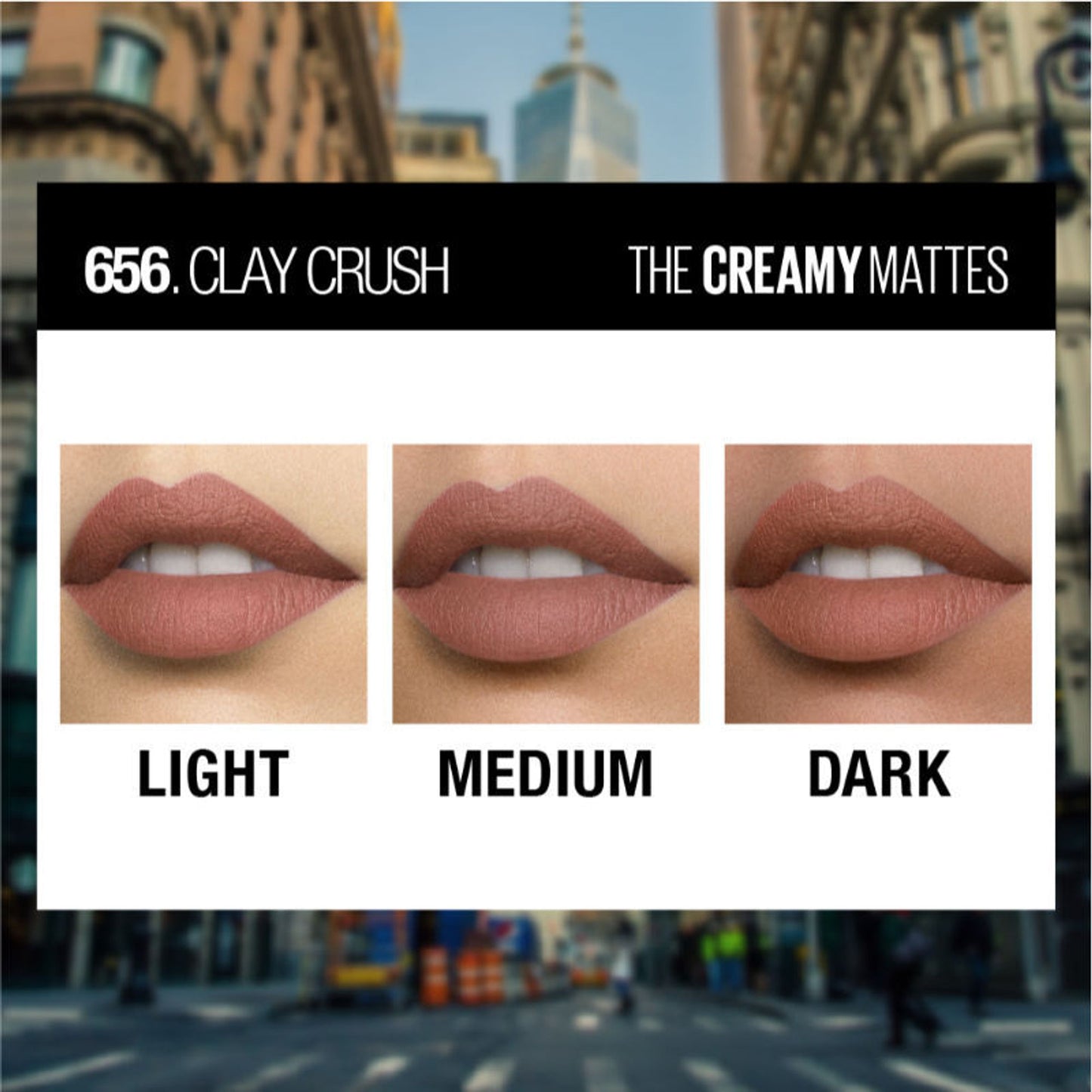 Maybelline Color Sensational Creamy Matte Lipstick, 12H Formula - 640 Red Liberation - Clay Crush