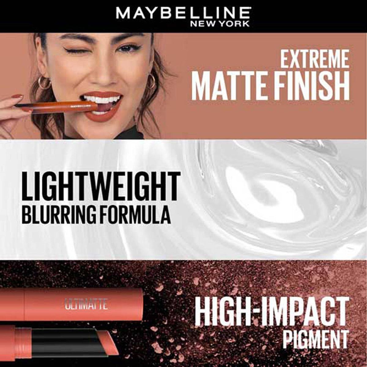 Maybelline New York Color Sensational Ultimattes Lipstick, Matte Finish - More Ruby