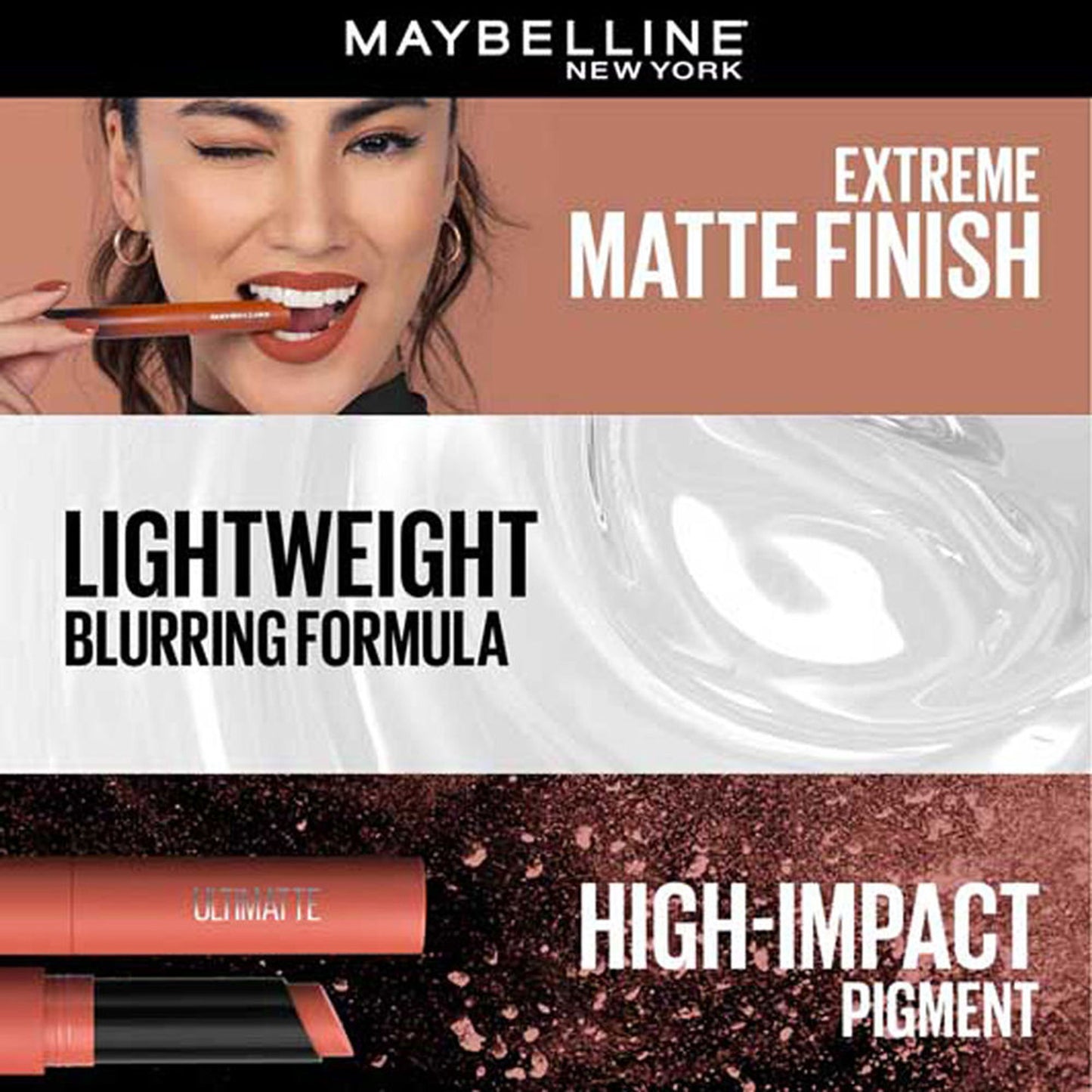 Maybelline New York Color Sensational Ultimattes Lipstick, Matte Finish - More Ruby - More Rust