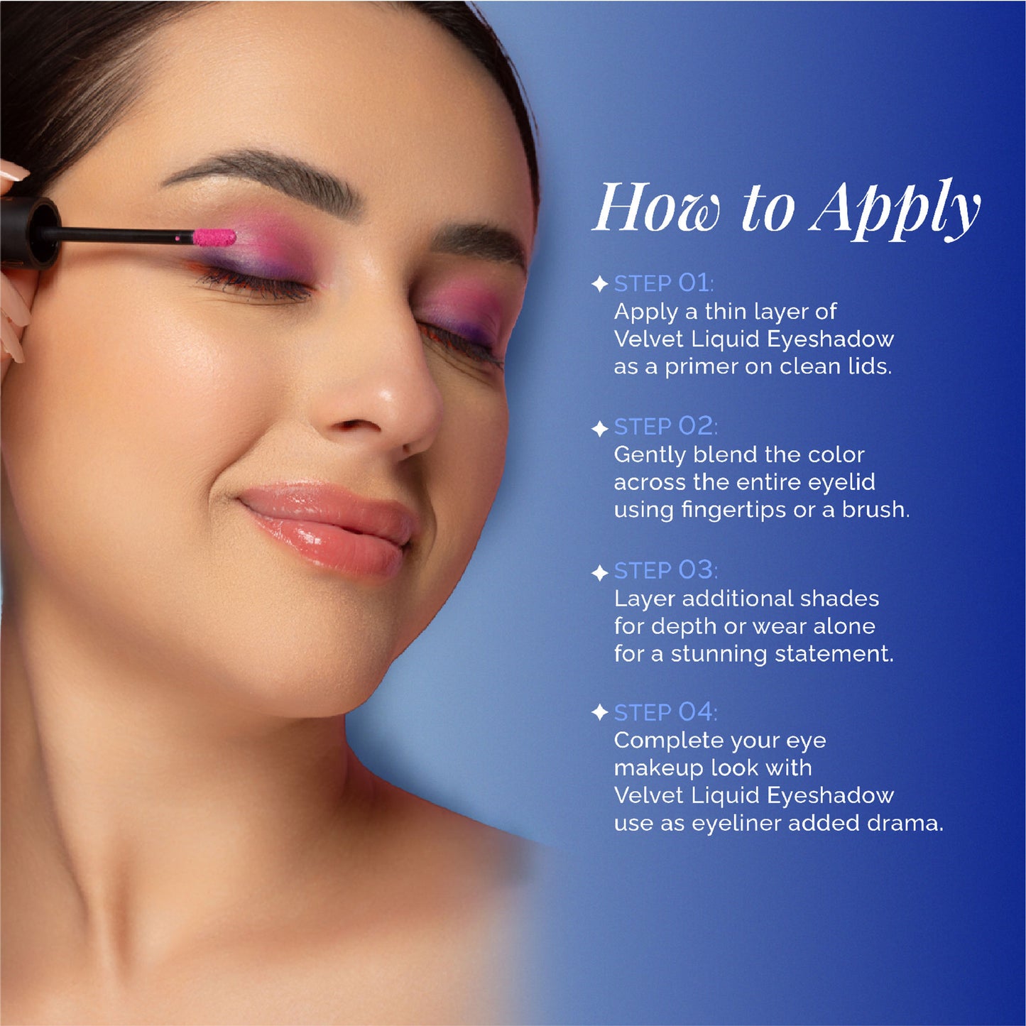 Aflairza Premium Velvet Liquid Eyeshadow & Eye Primer - Blue