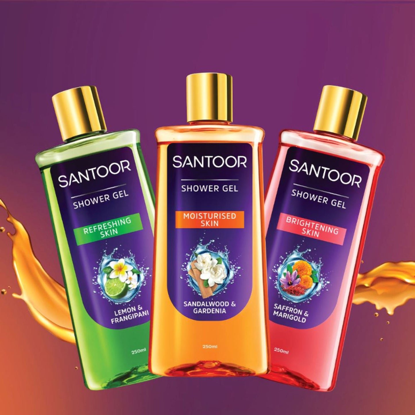 Santoor Lemon & Frangipani Shower Gel