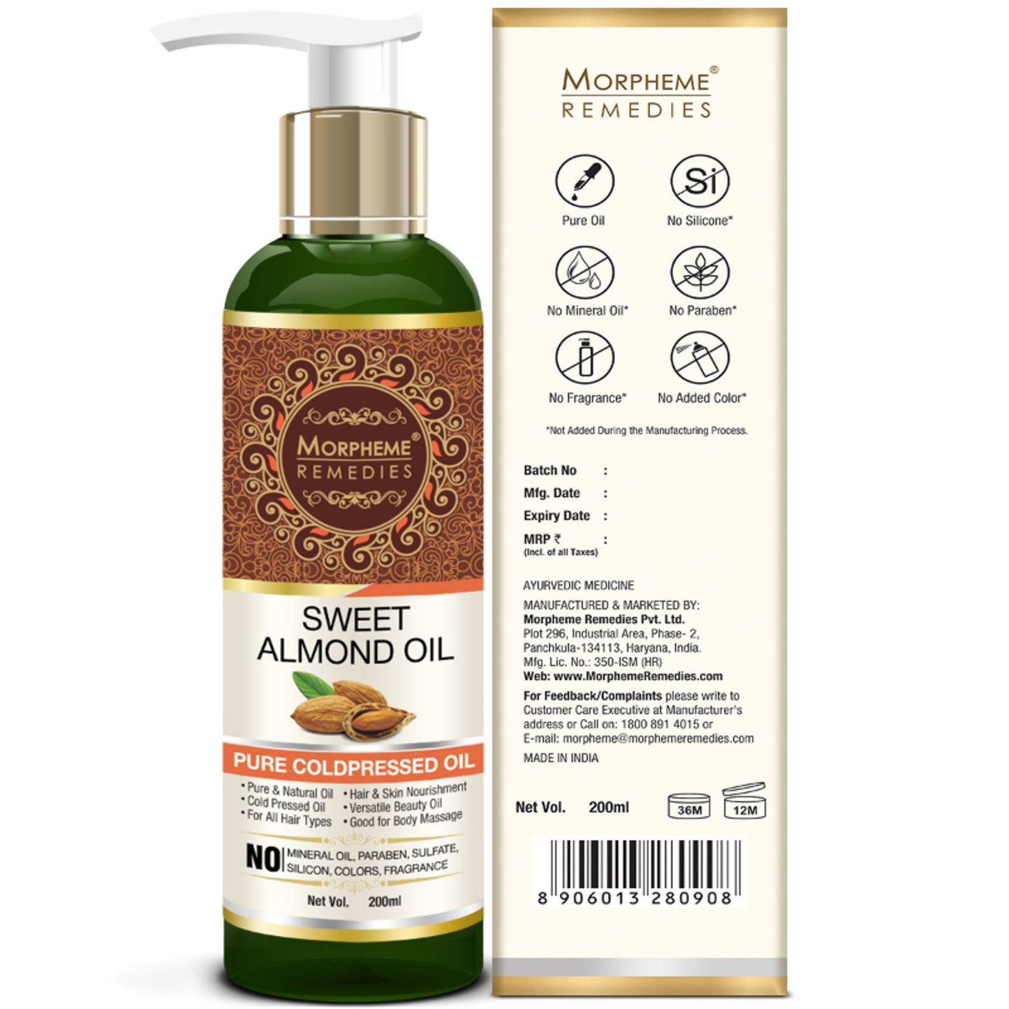 Morpheme Remedies Pure Coldpressed Sweet Almond Oil