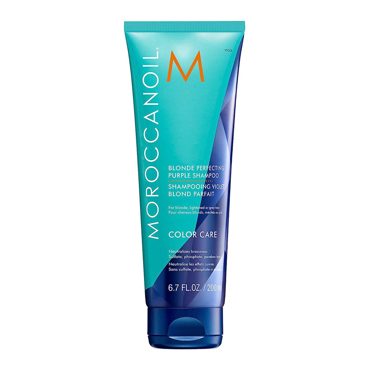 Moroccanoil Blonde Perfecting Purple Shampoo | ArganID™ | Tones Brass & Brightens Blonde Hair