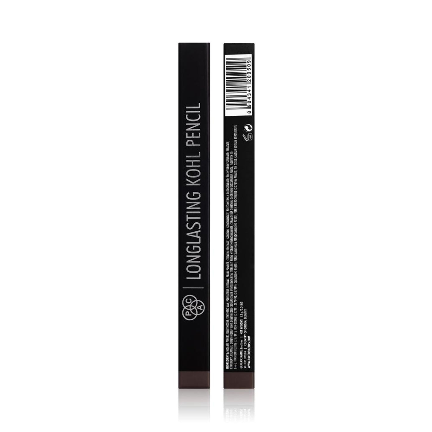 PAC Longlasting Kohl Pencil - Waterproof Intense Payoff, One Swipe Application - Coffee Brown