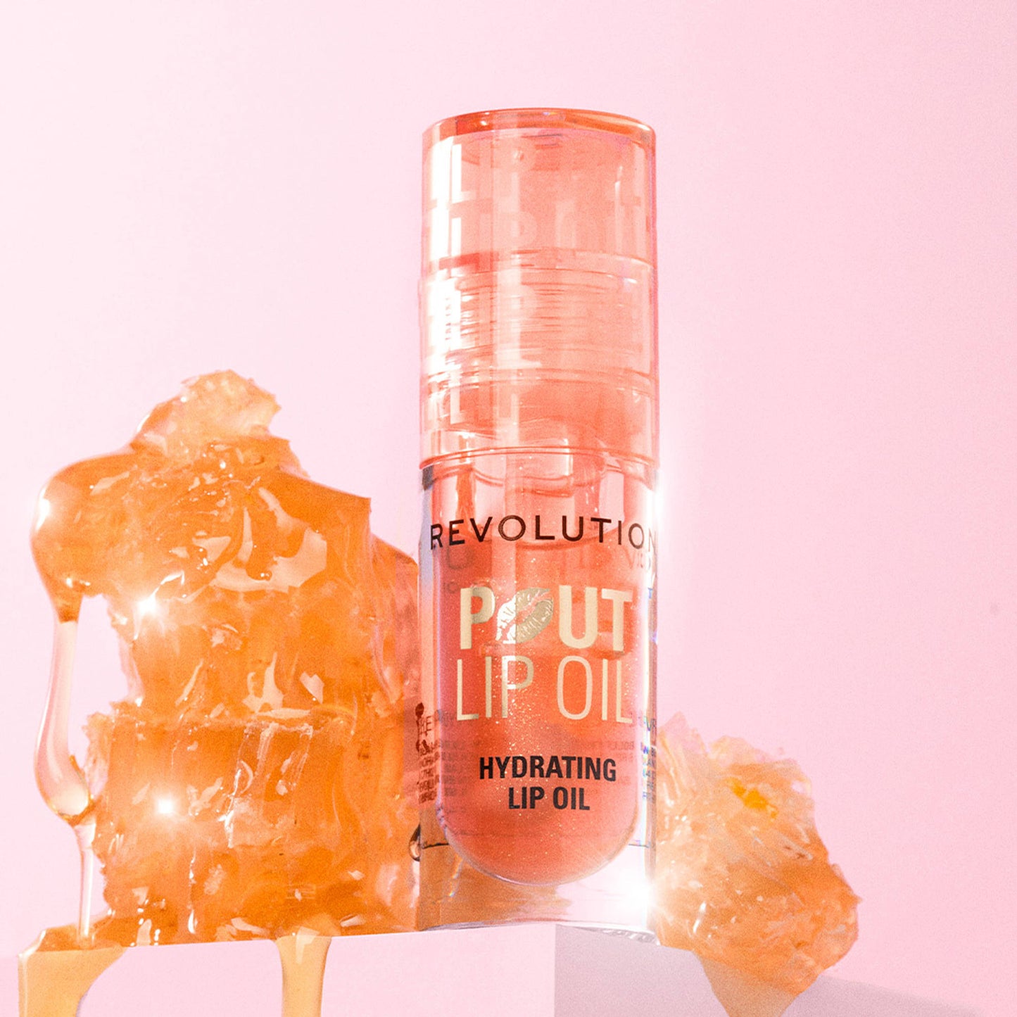 Makeup Revolution Pout Lip Oil - Honey Shimmer