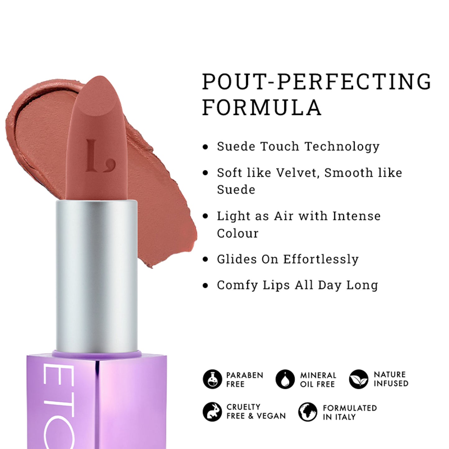 LOVETC High Definition Matte Lipstick, Transfer-Proof & Non-Drying - Summer Days