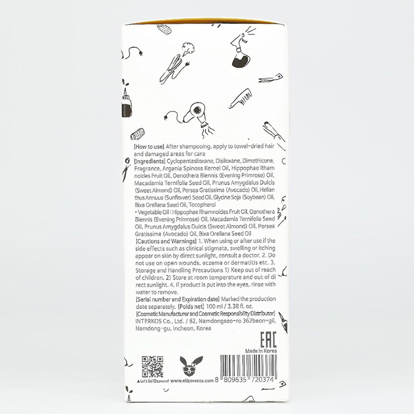 Elizavecca CER-100 Hair Muscle Essence Oil